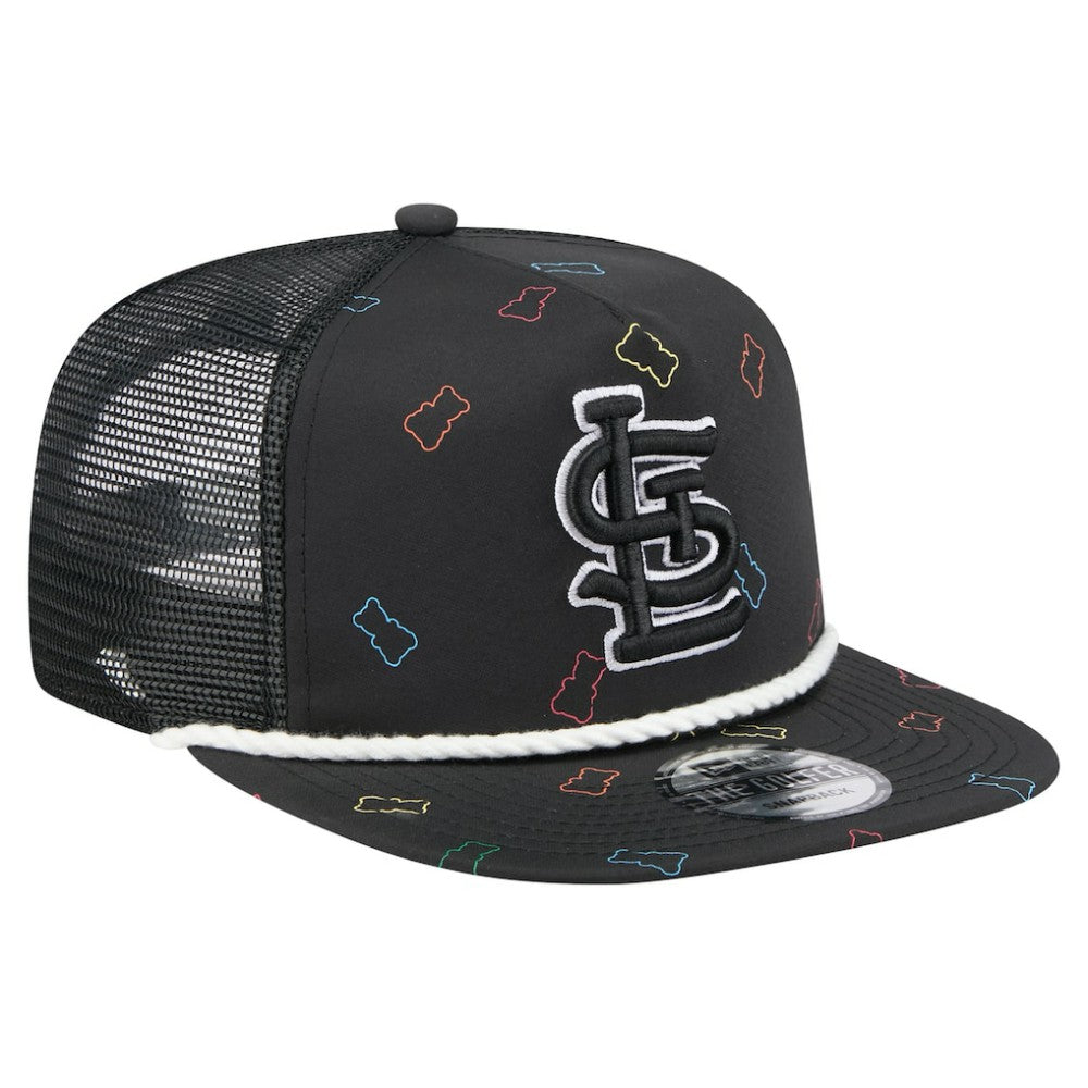 St. Louis Cardinals New Era Gummy Golfer Trucker Snapback Hat - Black Hats