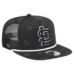 St. Louis Cardinals New Era Gummy Golfer Trucker Snapback Hat - Black Hats