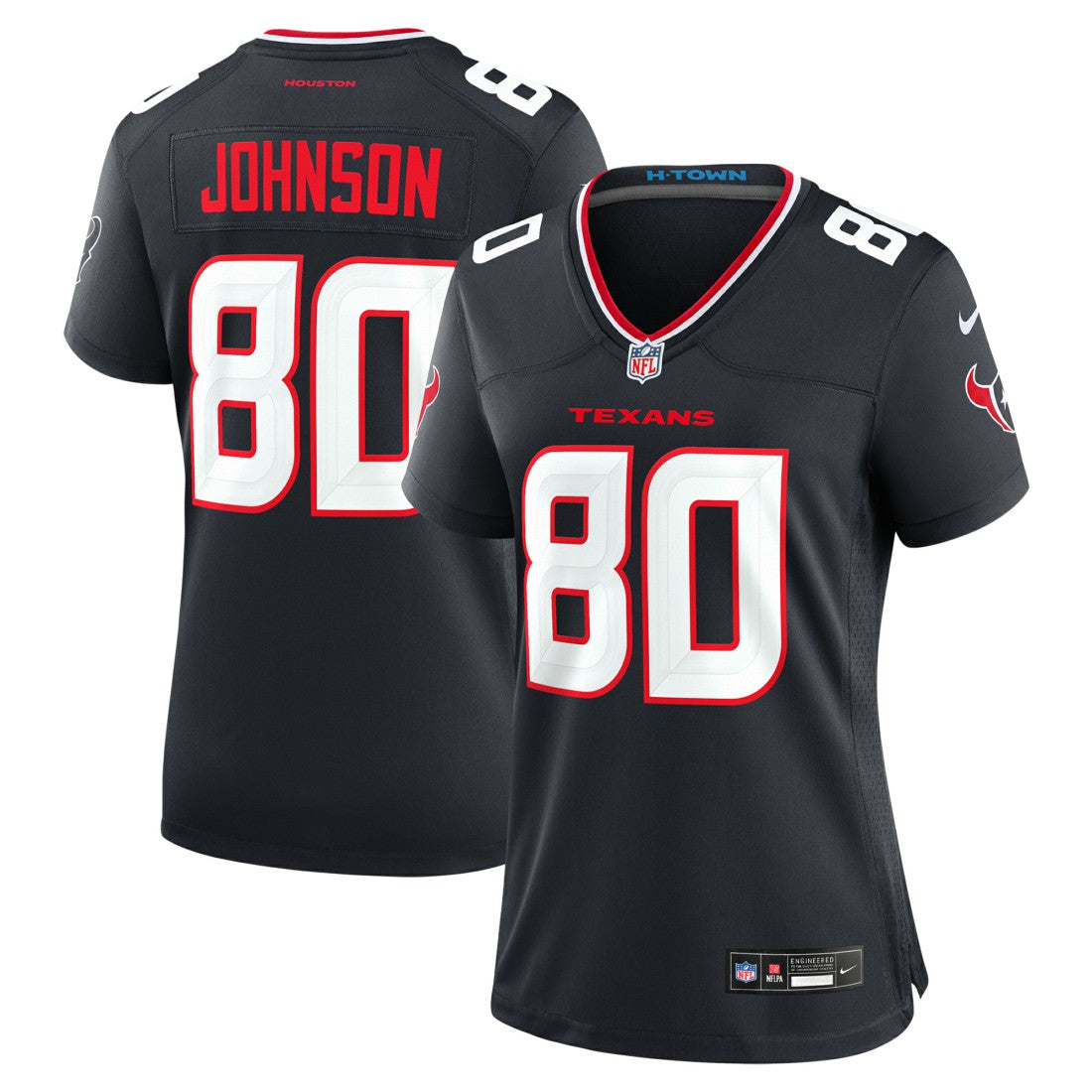 Andre Johnson Houston Texans Women's Team Retired Player Game Jersey - Navy Jerseys
