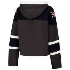 Vegas Golden Knights '47 Women's Cropped Superior Lacer Pullover Hoodie - Charcoal | US 202318478
