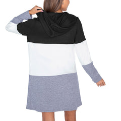 Minnesota Vikings Gameday Couture Women's Tri-Blend Color Block Lightweight Cardigan Hoodie - Black Hoodies