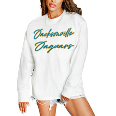 Jacksonville Jaguars Gameday Couture Women's Classic Comeback Oversized Long Sleeve T-Shirt - White T-shirts