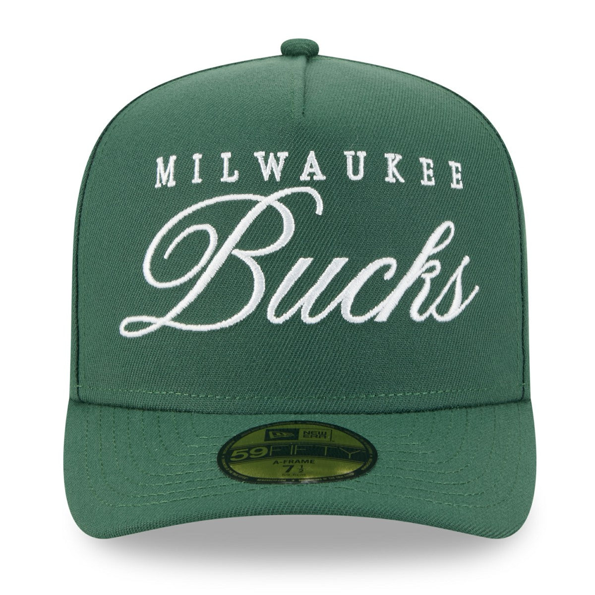 Milwaukee Bucks 2025 NBA Draft A-Frame 59FIFTY Fitted Hat Hunter Green - New Era