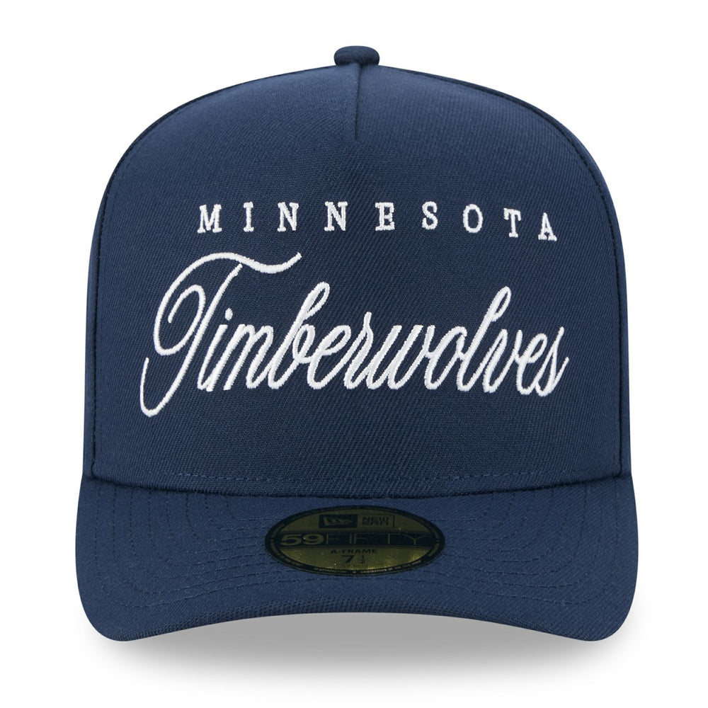 Minnesota Timberwolves 2025 NBA Draft A-Frame 59FIFTY Fitted Hat Navy - New Era