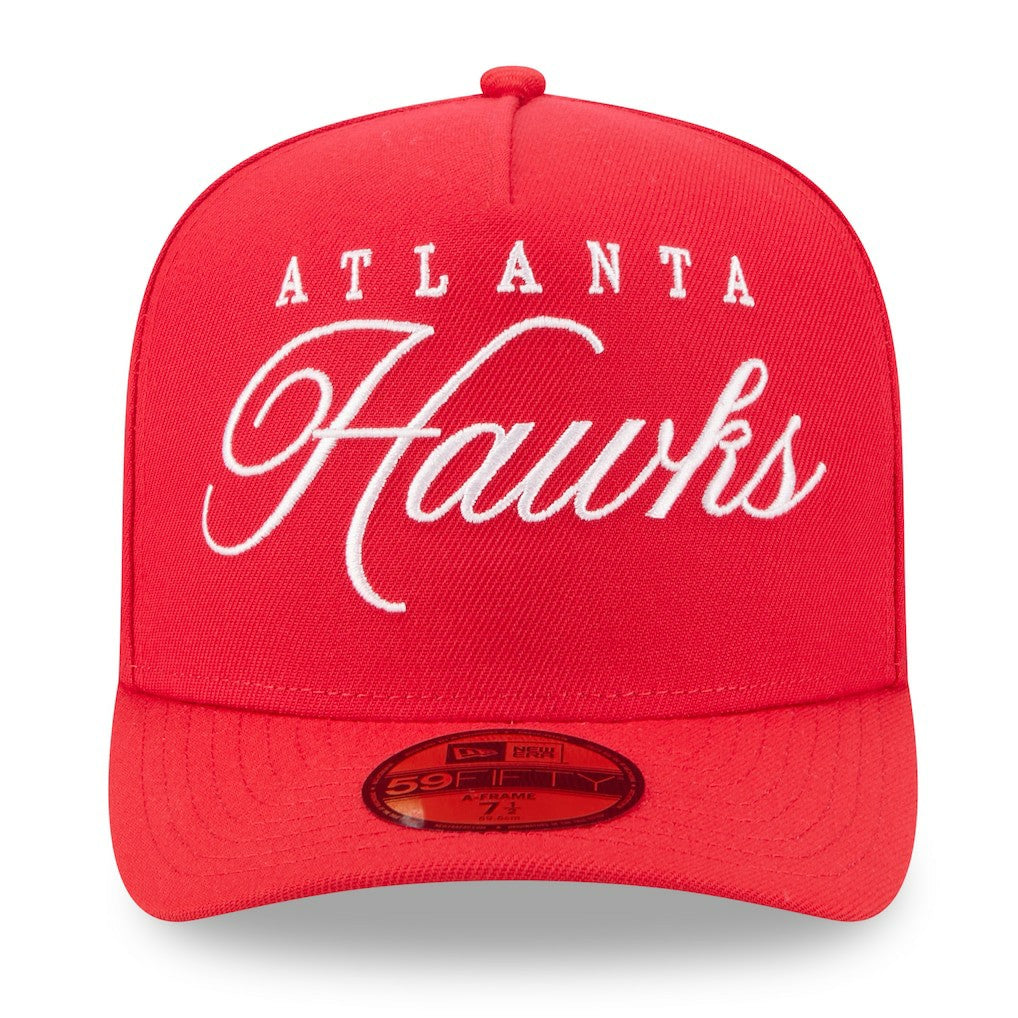 Atlanta Hawks 2025 NBA Draft A-Frame 59FIFTY Fitted Hat Red - New Era