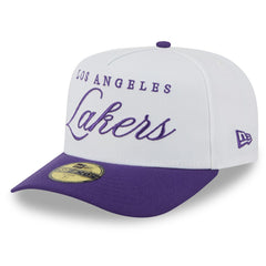 Los Angeles Lakers 2025 NBA Draft A-Frame 59FIFTY Fitted Hat White/Purple - New Era