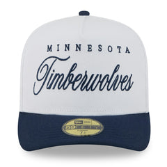 Minnesota Timberwolves 2025 NBA Draft A-Frame 59FIFTY Fitted Hat White/Navy - New Era