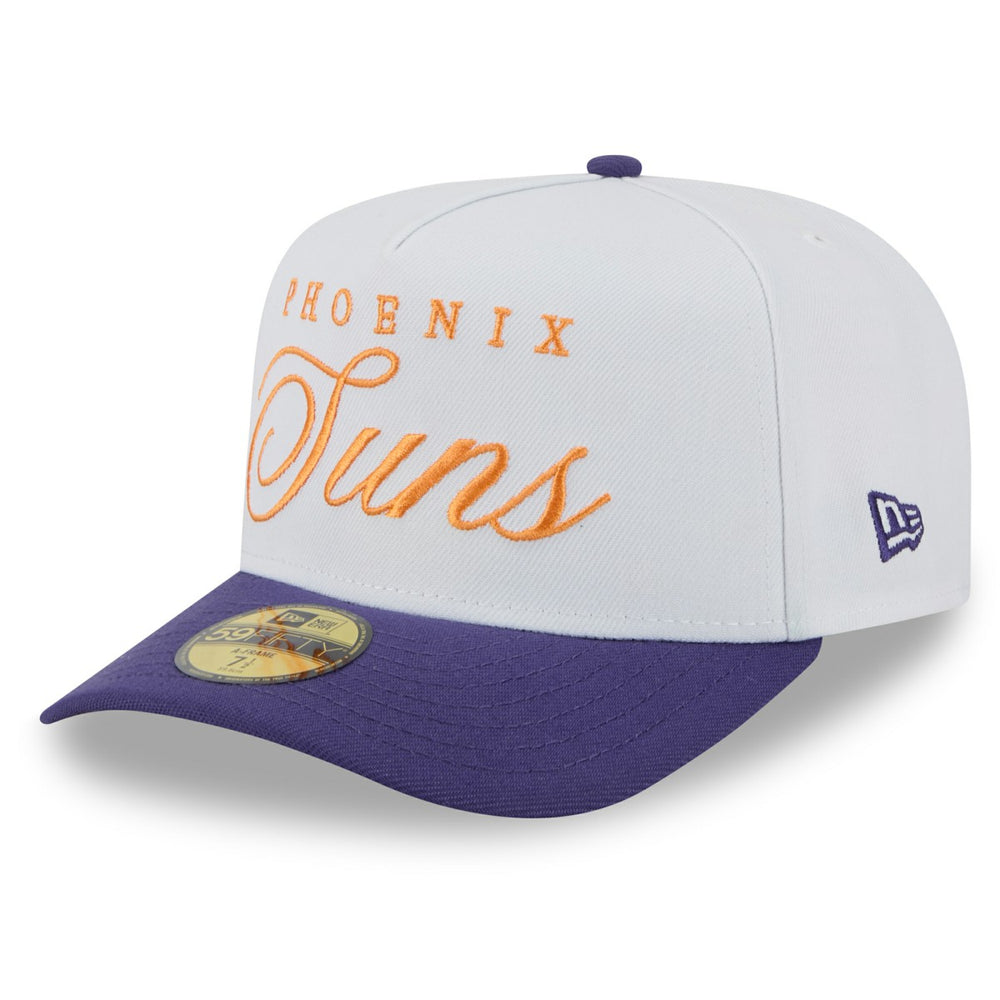 Phoenix Suns 2025 NBA Draft A-Frame 59FIFTY Fitted Hat White/Purple - New Era