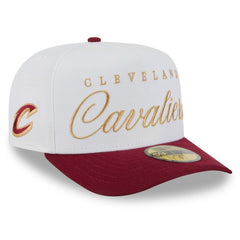 Cleveland Cavaliers 2025 NBA Draft A-Frame 59FIFTY Fitted Hat White/Wine - New Era
