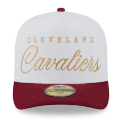 Cleveland Cavaliers 2025 NBA Draft A-Frame 59FIFTY Fitted Hat White/Wine - New Era