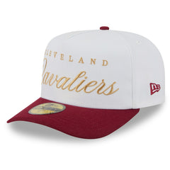 Cleveland Cavaliers 2025 NBA Draft A-Frame 59FIFTY Fitted Hat White/Wine - New Era