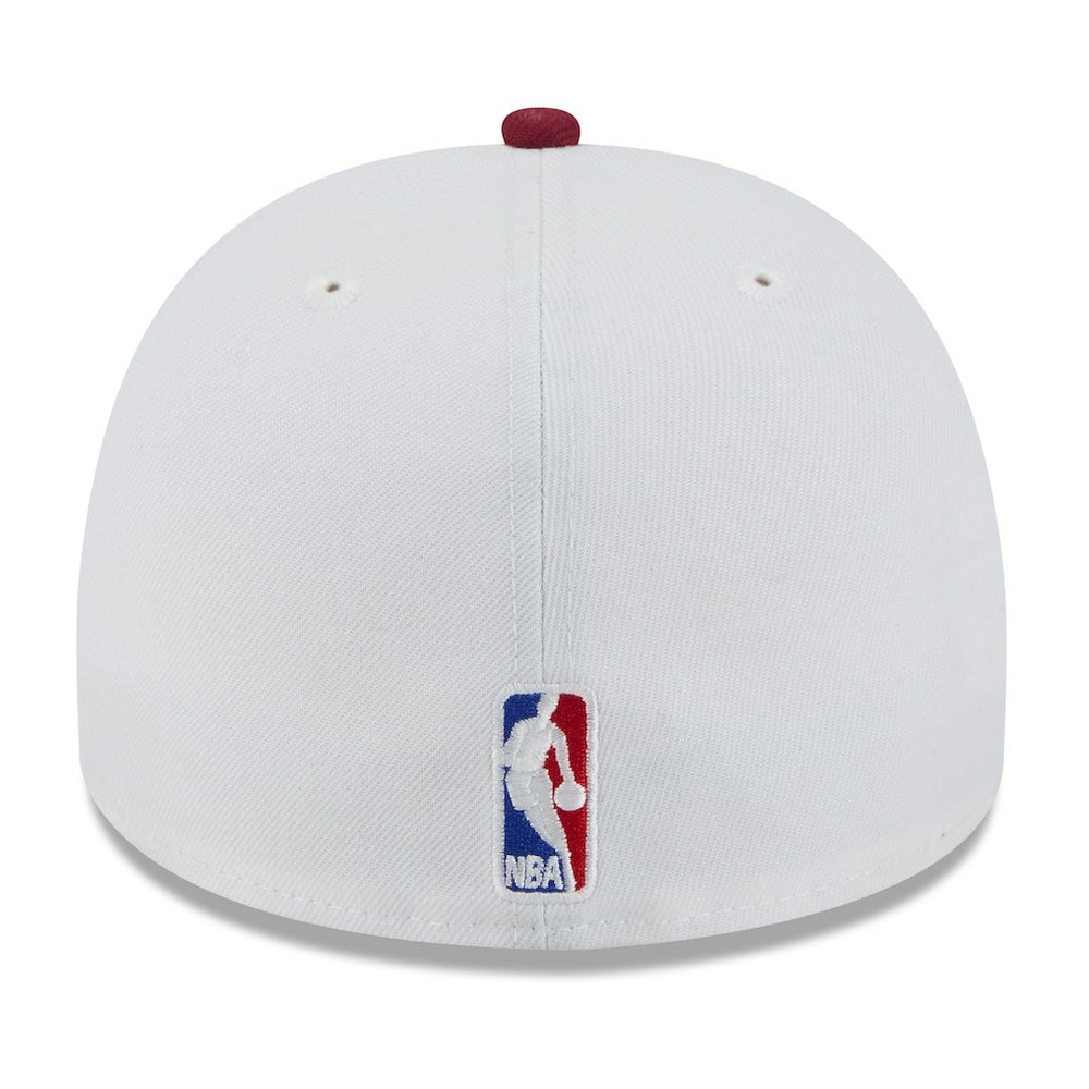 Cleveland Cavaliers 2025 NBA Draft A-Frame 59FIFTY Fitted Hat White/Wine - New Era