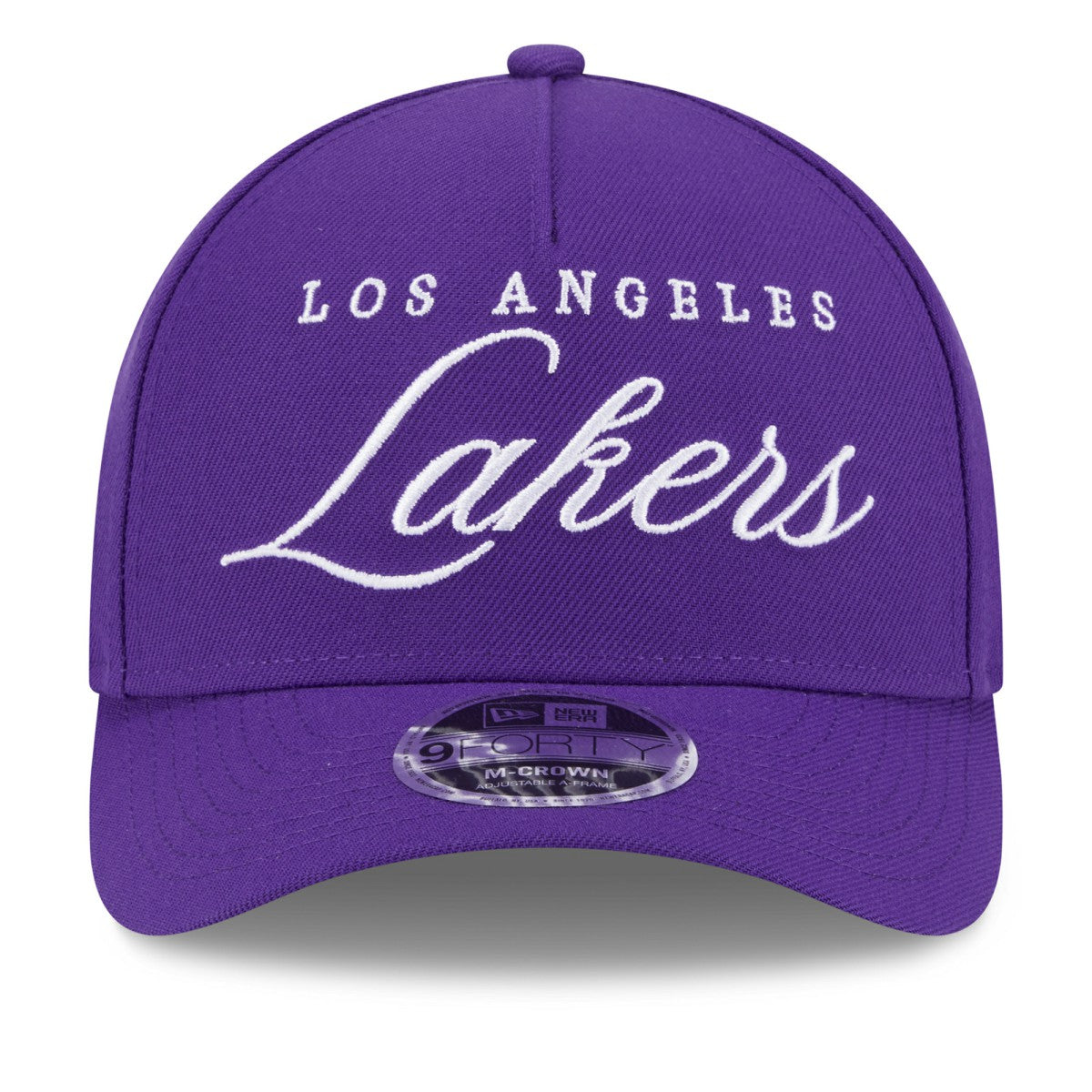 Los Angeles Lakers 2025 NBA Draft M-Crown A-Frame 9FORTY Adjustable Hat Purple - New Era