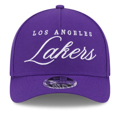 Los Angeles Lakers 2025 NBA Draft M-Crown A-Frame 9FORTY Adjustable Hat Purple - New Era