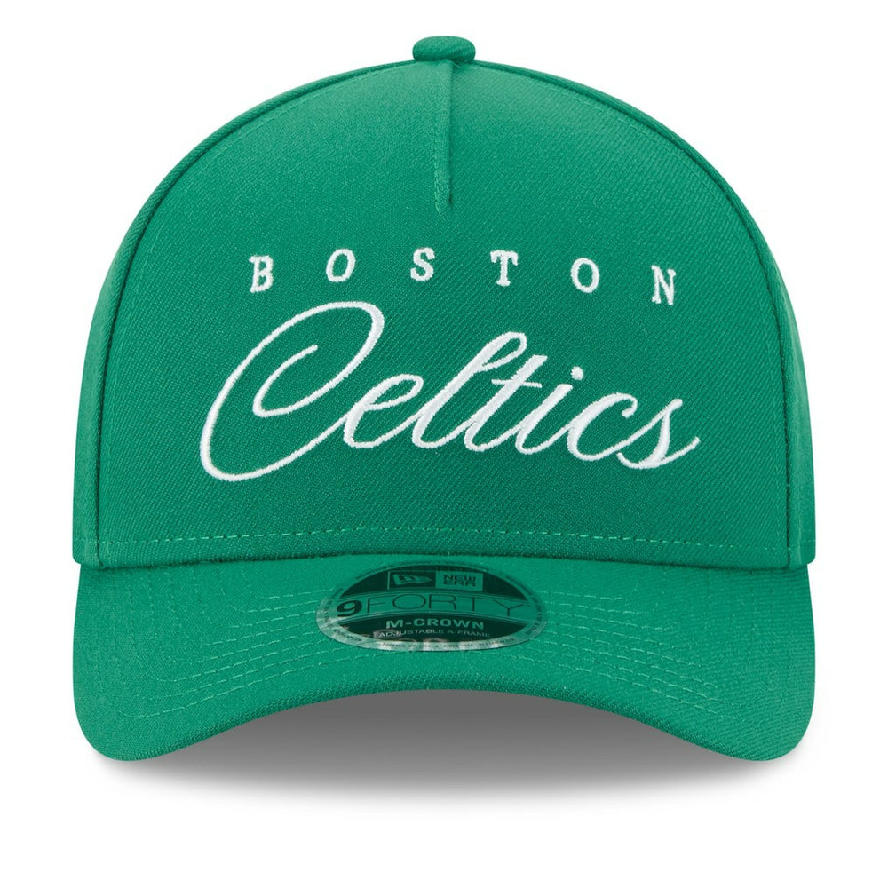 Boston Celtics 2025 NBA Draft M-Crown A-Frame 9FORTY Adjustable Hat Kelly Green - New Era