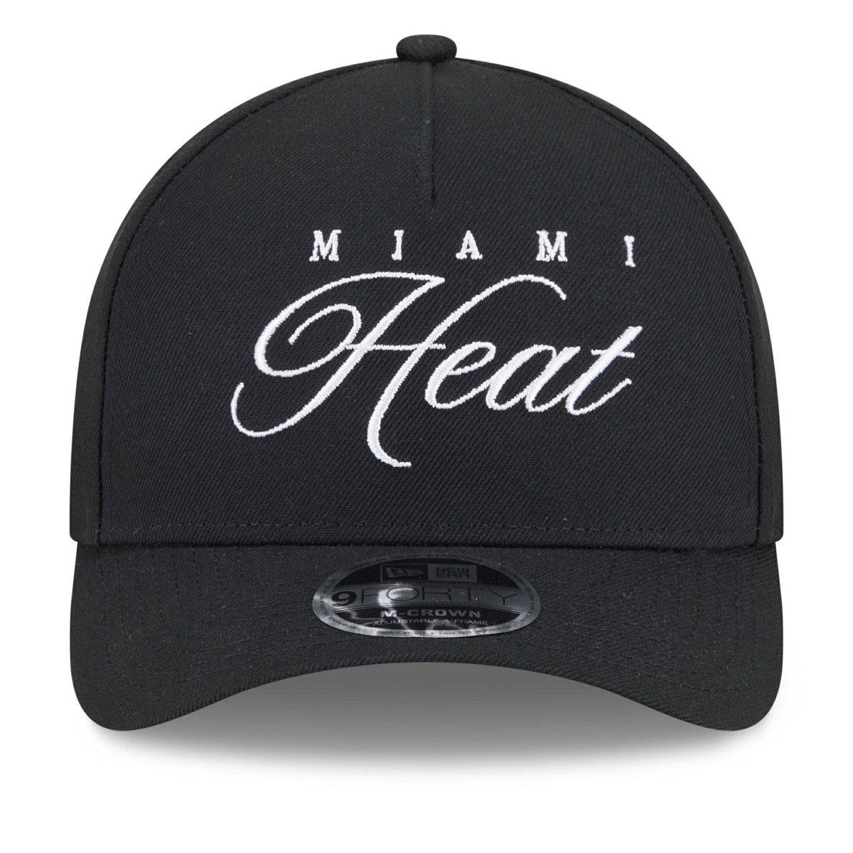 Miami Heat 2025 NBA Draft M-Crown A-Frame 9FORTY Adjustable Hat Black - New Era