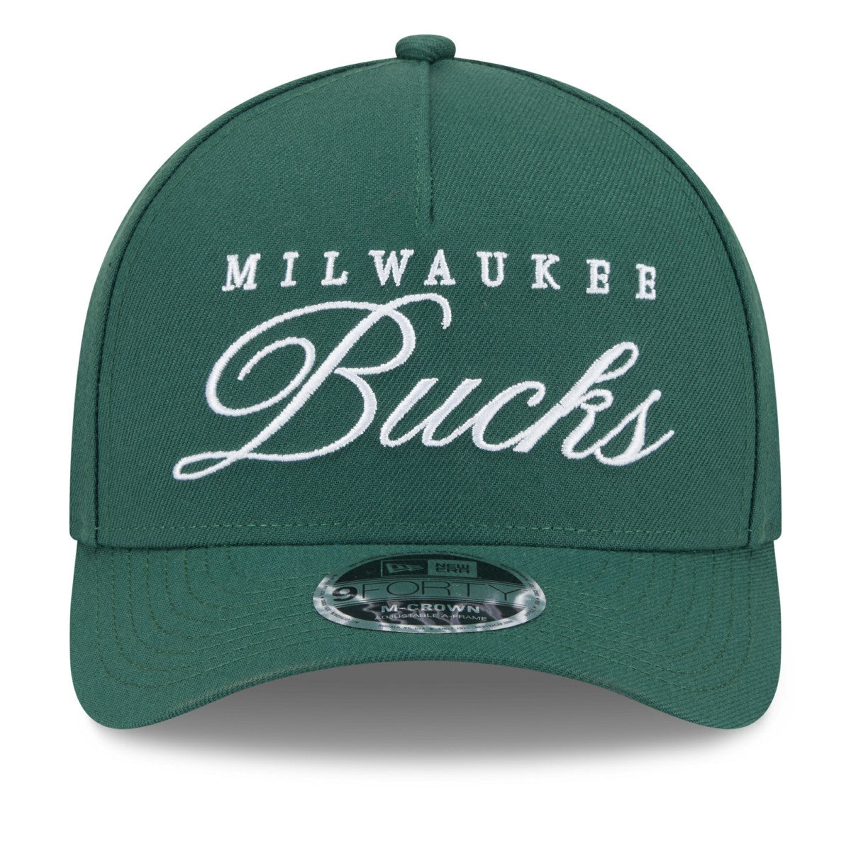 Milwaukee Bucks 2025 NBA Draft M-Crown A-Frame 9FORTY Adjustable Hat Hunter Green - New Era