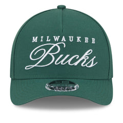 Milwaukee Bucks 2025 NBA Draft M-Crown A-Frame 9FORTY Adjustable Hat Hunter Green - New Era