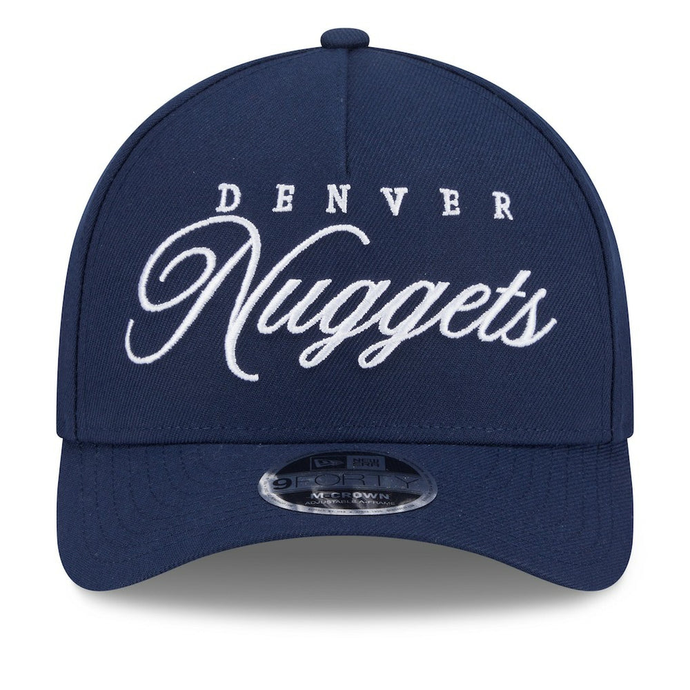 Denver Nuggets 2025 NBA Draft M-Crown A-Frame 9FORTY Adjustable Hat Navy - New Era