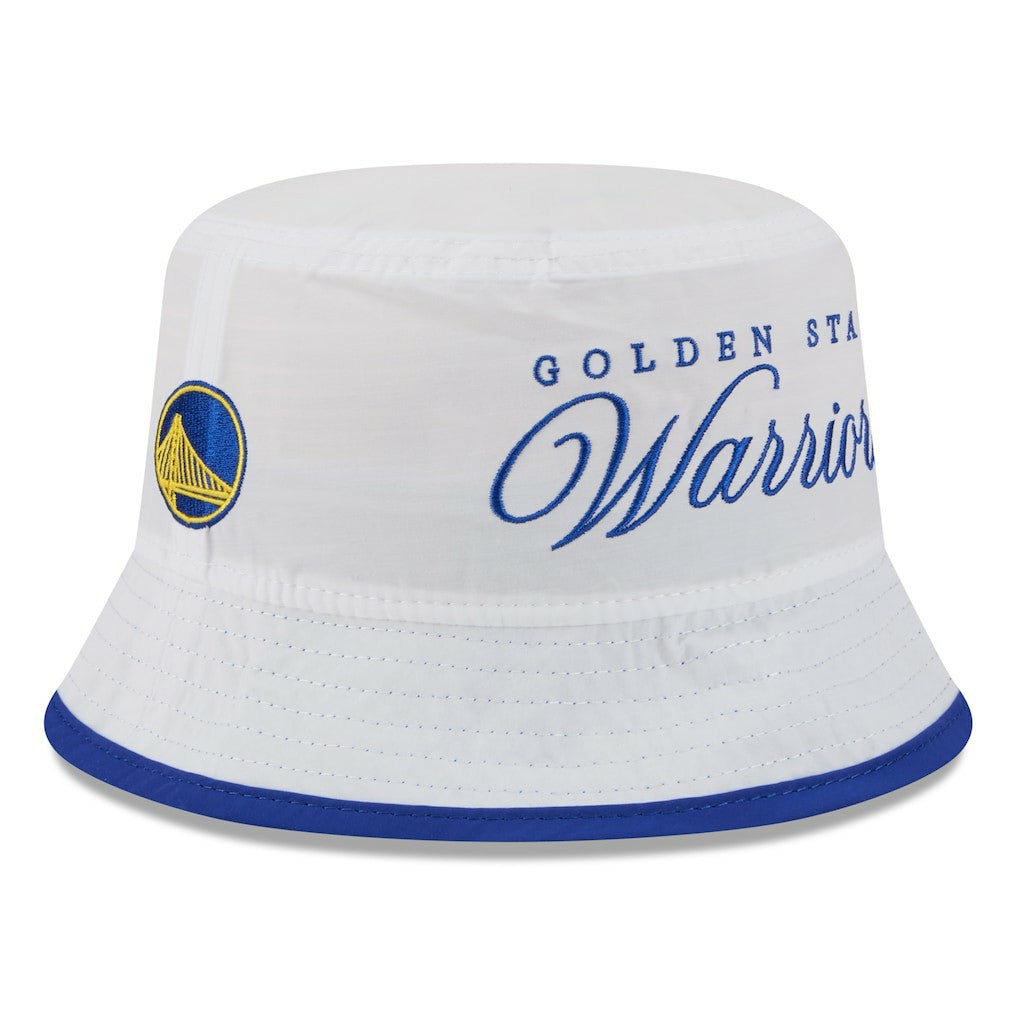 Golden State Warriors 2025 NBA Draft Nylon Bucket Hat White/Royal - New Era