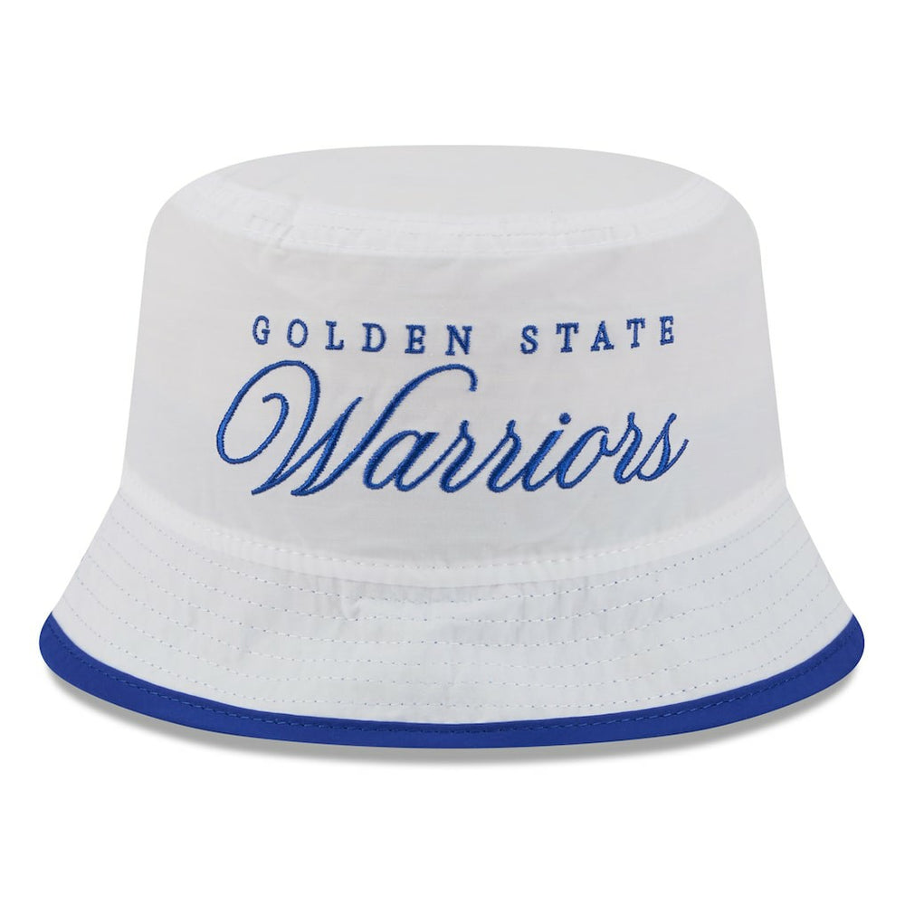 Golden State Warriors 2025 NBA Draft Nylon Bucket Hat White/Royal - New Era