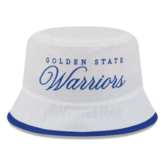 Golden State Warriors 2025 NBA Draft Nylon Bucket Hat White/Royal - New Era