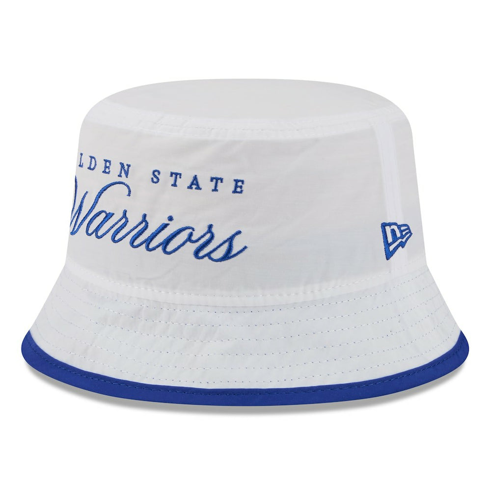 Golden State Warriors 2025 NBA Draft Nylon Bucket Hat White/Royal - New Era
