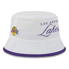 Los Angeles Lakers 2025 NBA Draft Nylon Bucket Hat White/Purple - New Era outlet