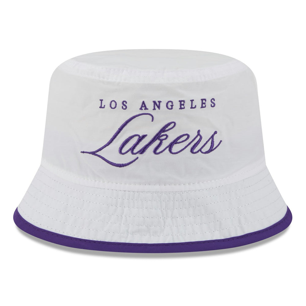 Los Angeles Lakers 2025 NBA Draft Nylon Bucket Hat White/Purple - New Era outlet