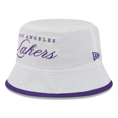 Los Angeles Lakers 2025 NBA Draft Nylon Bucket Hat White/Purple - New Era outlet