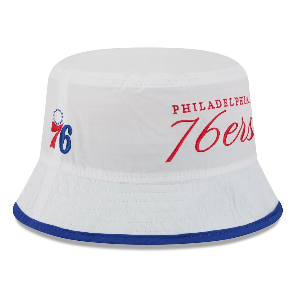 Philadelphia 76ers 2025 NBA Draft Nylon Bucket Hat White/Royal - New Era