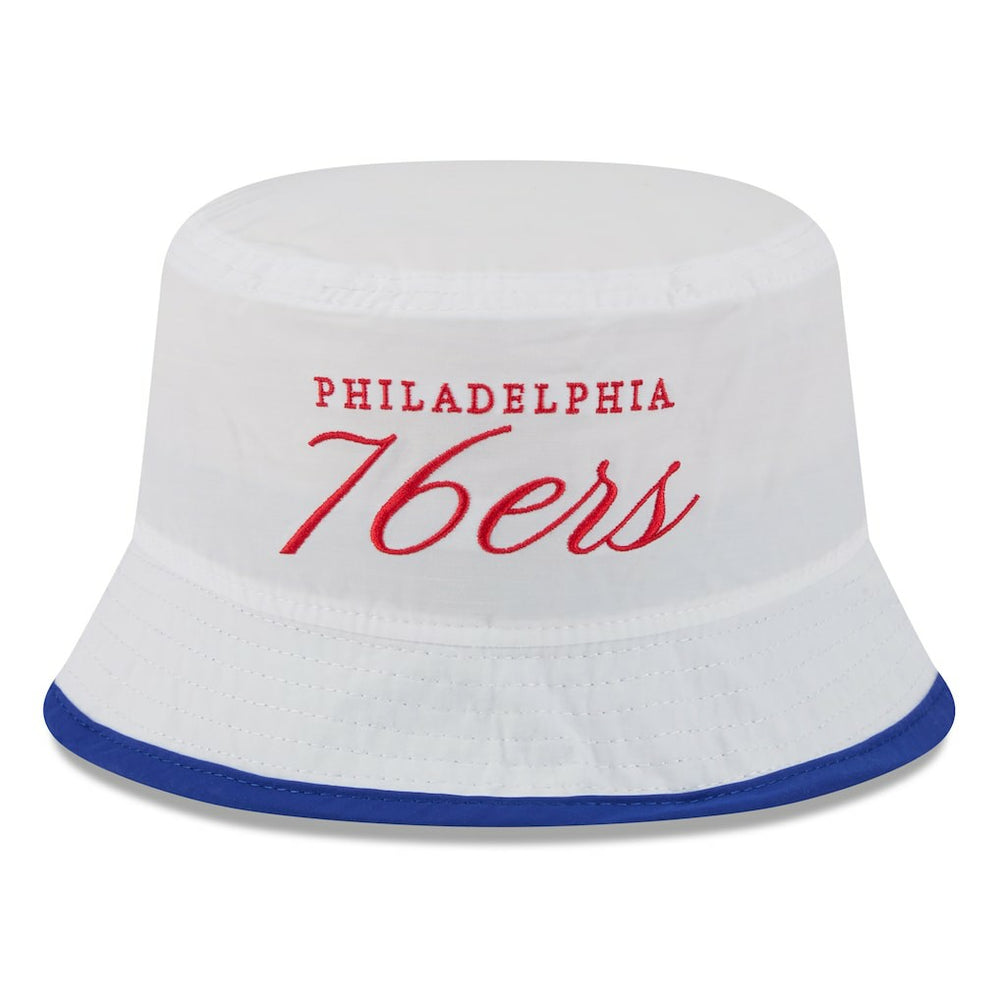 Philadelphia 76ers 2025 NBA Draft Nylon Bucket Hat White/Royal - New Era