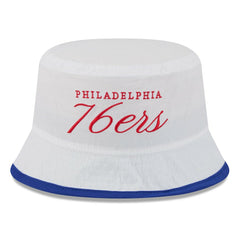 Philadelphia 76ers 2025 NBA Draft Nylon Bucket Hat White/Royal - New Era