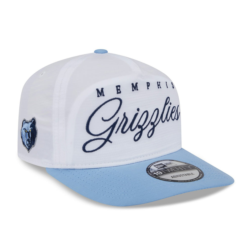 Memphis Grizzlies 2025 NBA Draft On-Stage Nylon 19TWENTY Adjustable Hat White/Light Blue - New Era