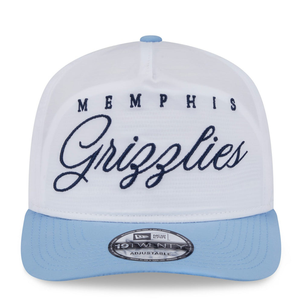 Memphis Grizzlies 2025 NBA Draft On-Stage Nylon 19TWENTY Adjustable Hat White/Light Blue - New Era