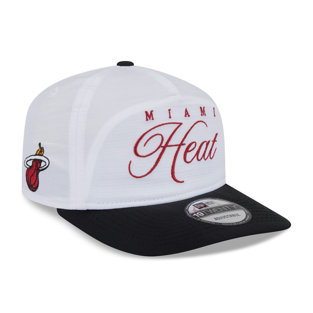 Miami Heat 2025 NBA Draft On-Stage Nylon 19TWENTY Adjustable Hat White/Black - New Era