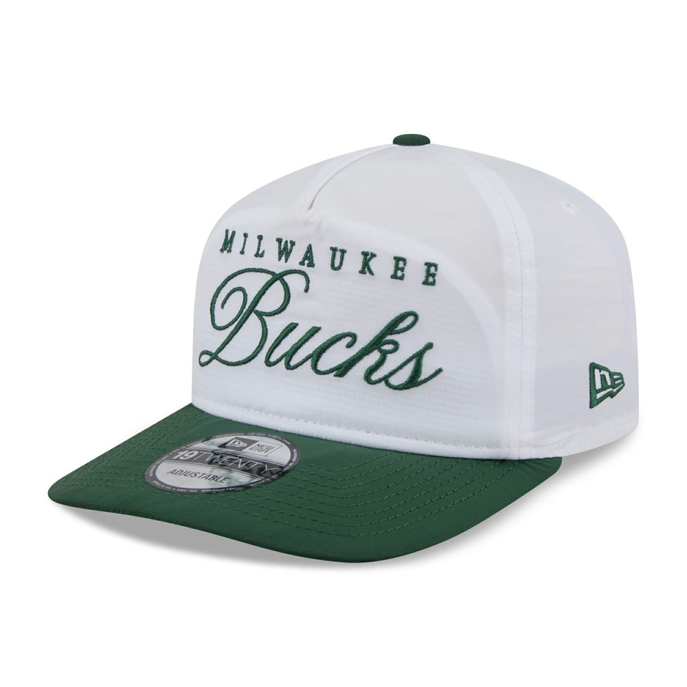 Milwaukee Bucks 2025 NBA Draft On-Stage Nylon 19TWENTY Adjustable Hat White/Hunter Green - New Era