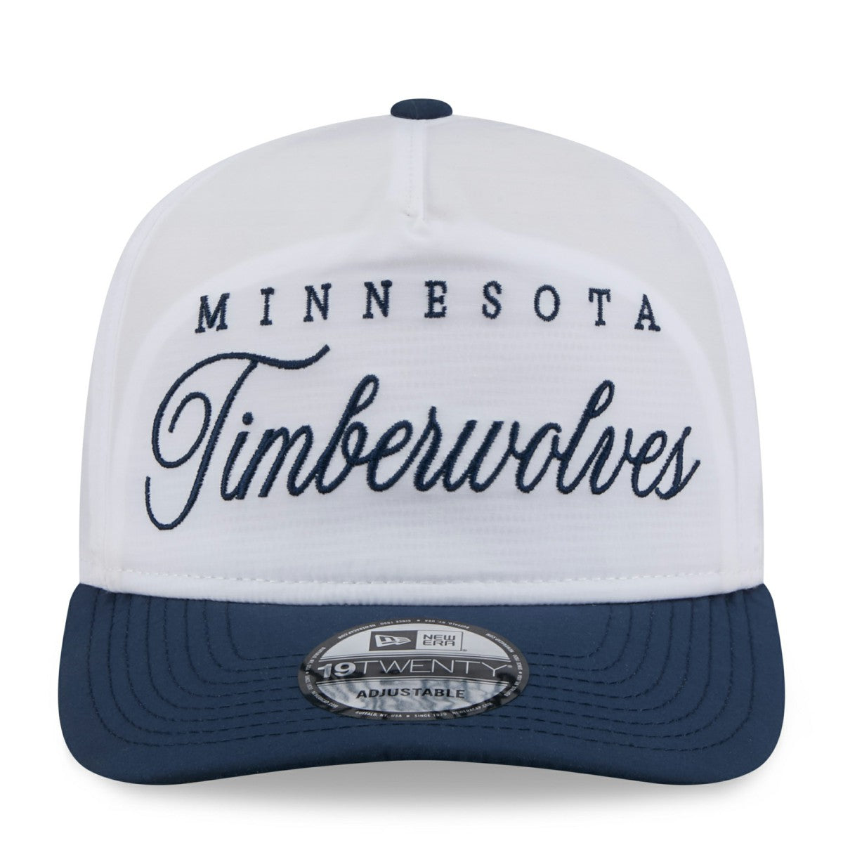 Minnesota Timberwolves 2025 NBA Draft On-Stage Nylon 19TWENTY Adjustable Hat White/Navy - New Era