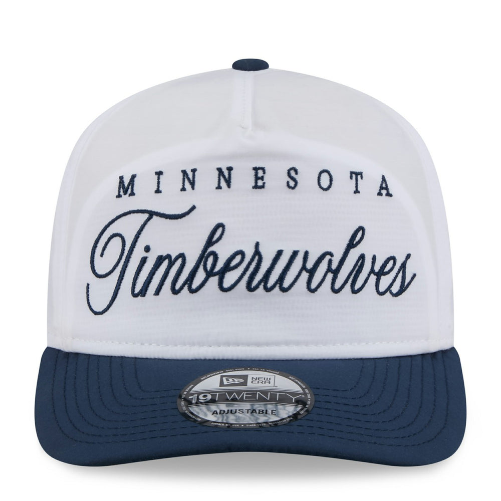Minnesota Timberwolves 2025 NBA Draft On-Stage Nylon 19TWENTY Adjustable Hat White/Navy - New Era
