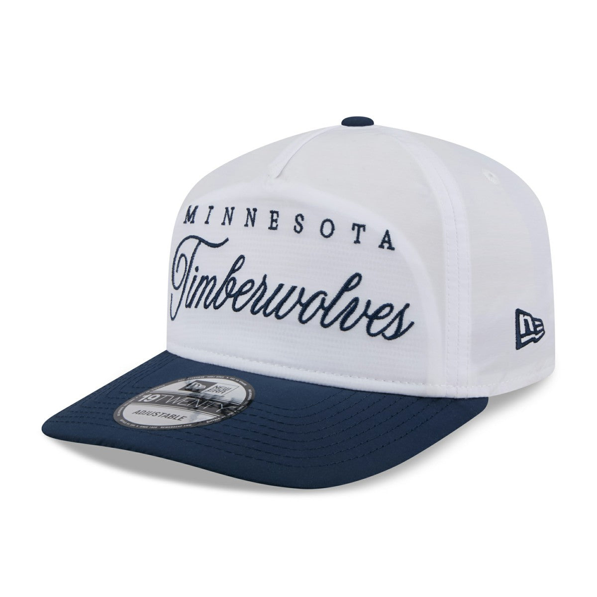 Minnesota Timberwolves 2025 NBA Draft On-Stage Nylon 19TWENTY Adjustable Hat White/Navy - New Era