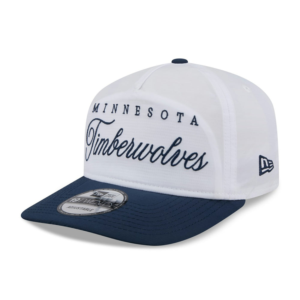 Minnesota Timberwolves 2025 NBA Draft On-Stage Nylon 19TWENTY Adjustable Hat White/Navy - New Era