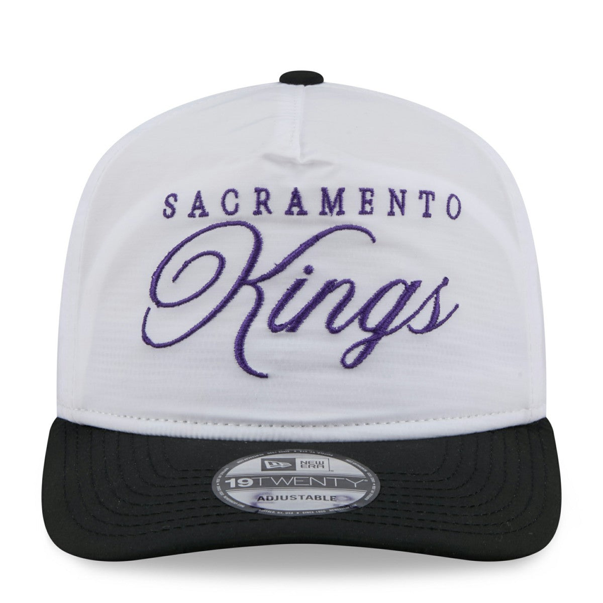 Sacramento Kings 2025 NBA Draft On-Stage Nylon 19TWENTY Adjustable Hat White/Black - New Era