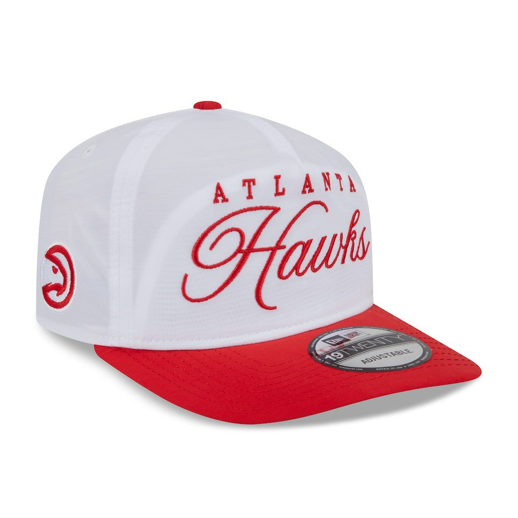 Atlanta Hawks 2025 NBA Draft On-Stage Nylon 19TWENTY Adjustable Hat White/Red - New Era