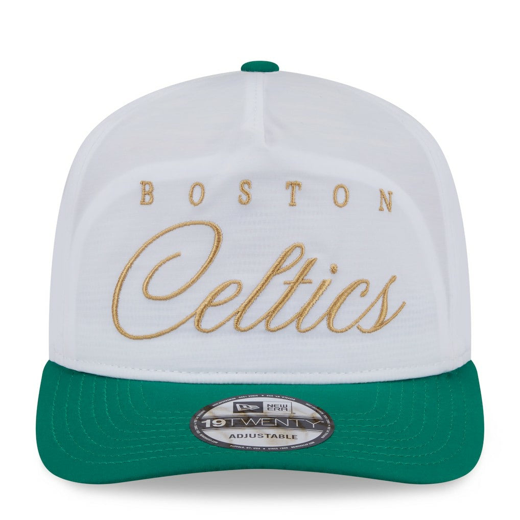 Boston Celtics 2025 NBA Draft On-Stage Nylon 19TWENTY Adjustable Hat White/Kelly Green - New Era