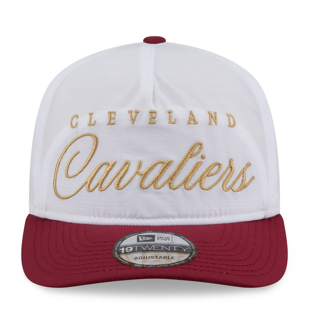Cleveland Cavaliers 2025 NBA Draft On-Stage Nylon 19TWENTY Adjustable Hat White/Wine - New Era
