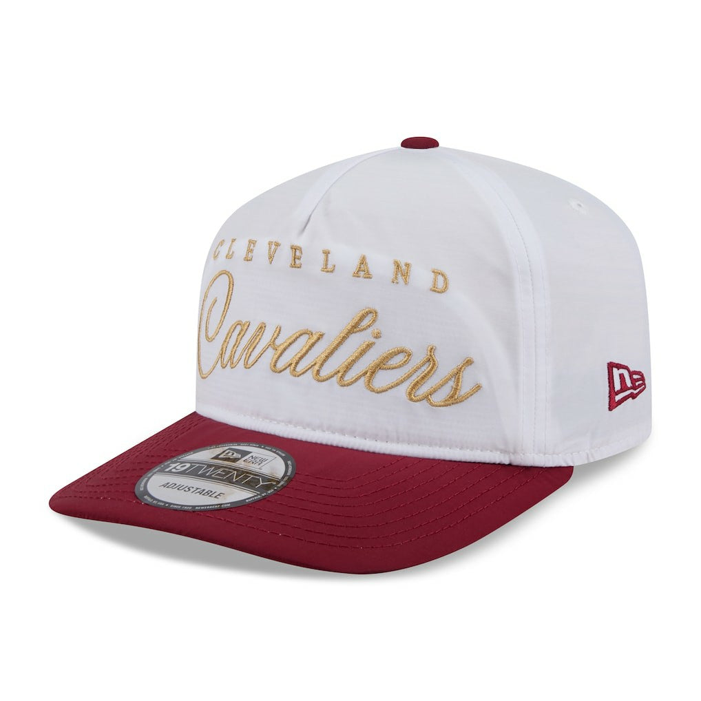 Cleveland Cavaliers 2025 NBA Draft On-Stage Nylon 19TWENTY Adjustable Hat White/Wine - New Era