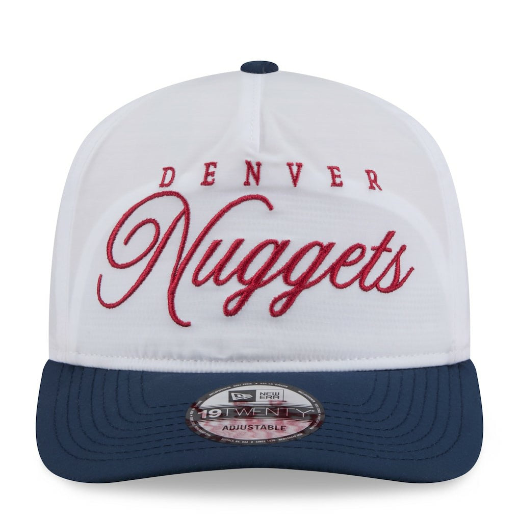 Denver Nuggets 2025 NBA Draft On-Stage Nylon 19TWENTY Adjustable Hat White/Navy - New Era