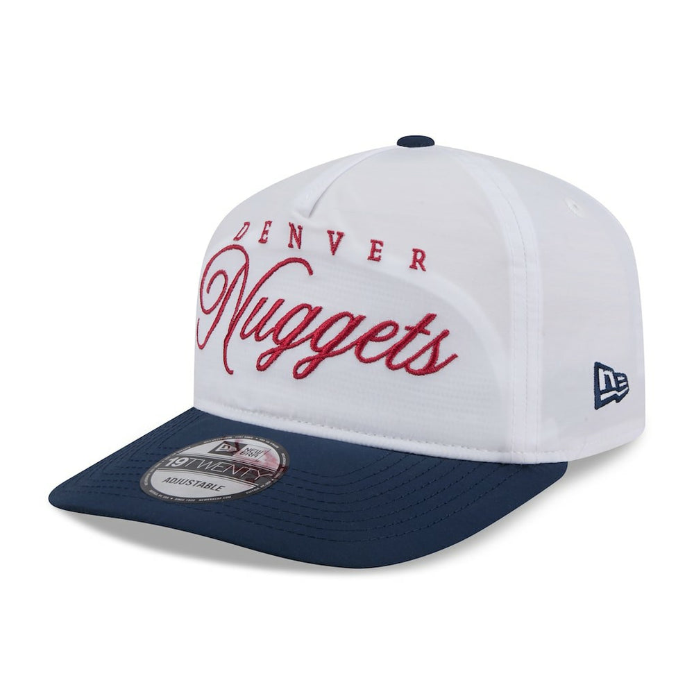 Denver Nuggets 2025 NBA Draft On-Stage Nylon 19TWENTY Adjustable Hat White/Navy - New Era