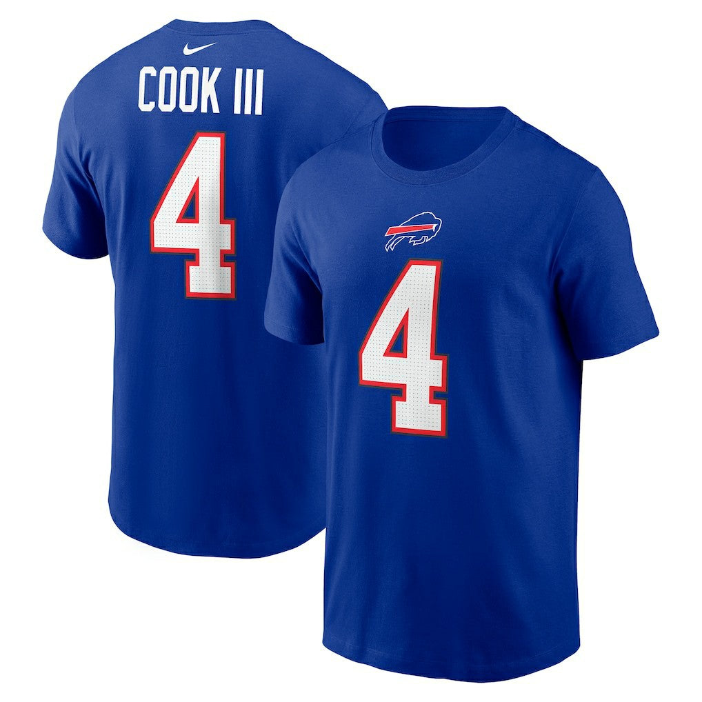 James Cook Buffalo Bills Name & Number T-Shirt - Royal T-shirts