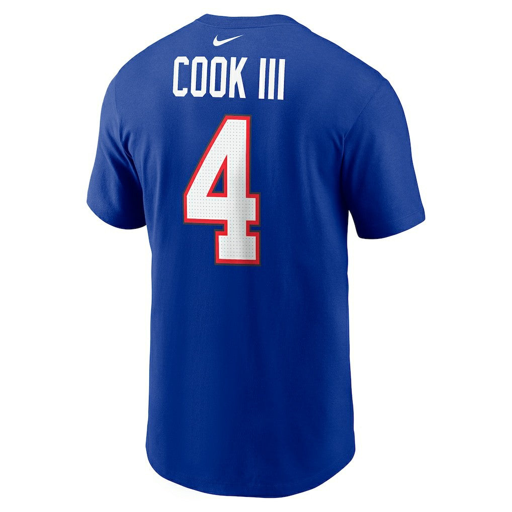James Cook Buffalo Bills Name & Number T-Shirt - Royal T-shirts